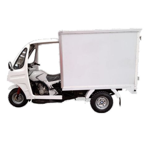 Triciclo de carga con caja cerrada y cabina-2