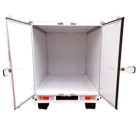 Triciclo de carga con caja cerrada y cabina-5