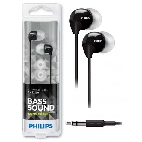 AUDIFONO PHILIPS SHE-3590 NEGRO-0
