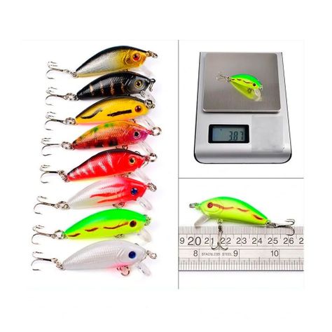 Pack 3 Señuelos Pochitas 4g 5cm Pesca Deportiva En Rios-1