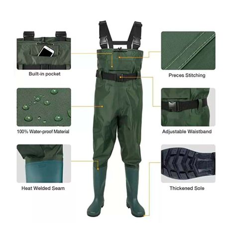 Wader De Pesca Impermeable Pvc Talla 41-3