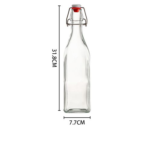 Botella Vidrio Tapa Abatible 1000ml Topsoc-1