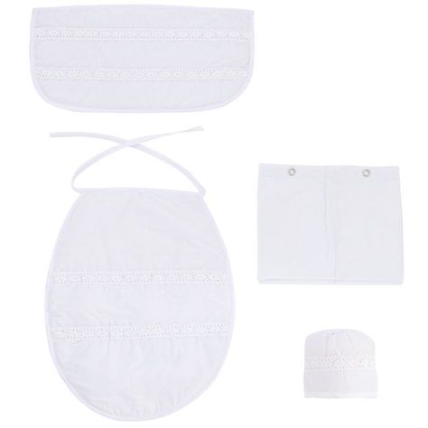Cortina y Set de baño 5 piezas 180 x 180 cms blanco bolillo-1
