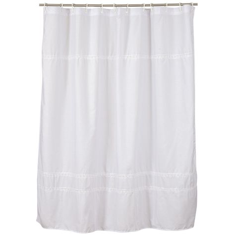 Cortina de baño color blanco bolillo 180 x 180 cms-0