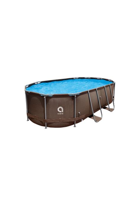 Piscina Estructural Ovalada + Filtro Avenli 4.27x2.75x1 m  11m3-0