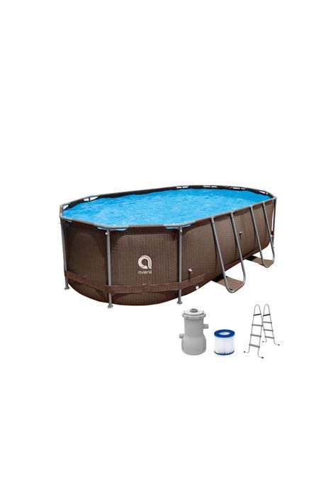 Piscina Estructural Ovalada + Filtro Avenli 4.27x2.75x1 m  11m3-1