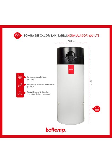 Bomba de Calor Sanitaria Kaltemp Acumulador Eco 300 L-2