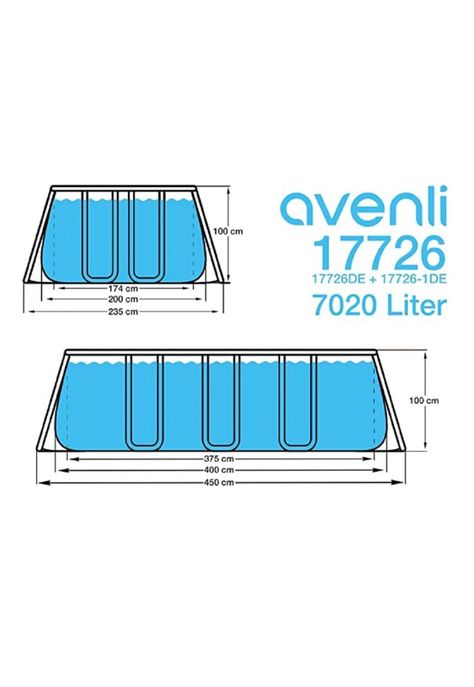 Piscina Estructural Rectangular Avenli 4x2x 0.99 m 7m3-4