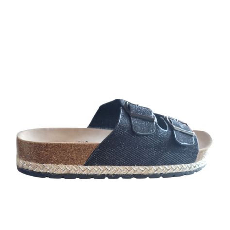 SANDALIAS DOBLE CORREA MUJER NEGRAS-4
