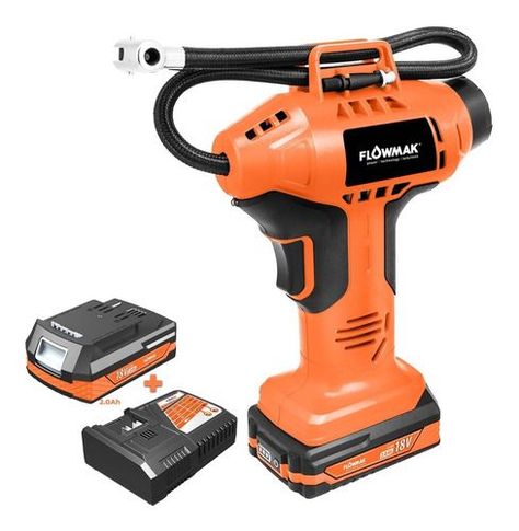 Compresor De Aire 18v Con Batería, Marca Flowmak-0