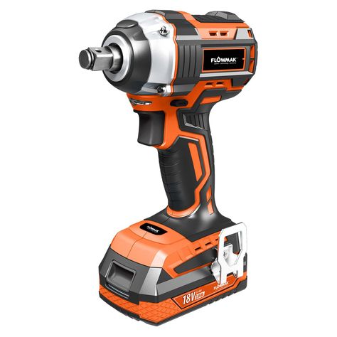 Llave Impacto 1/2 Para Dado, 18v Con Batería, Marca Flowmak-1