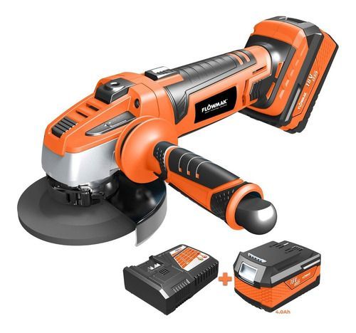 Esmeril Angular 4,5puLG (115mm)18v Con Batería Marca Flowmak-0