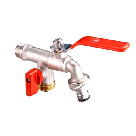 Llave doble 1/2 más programador de riego-2