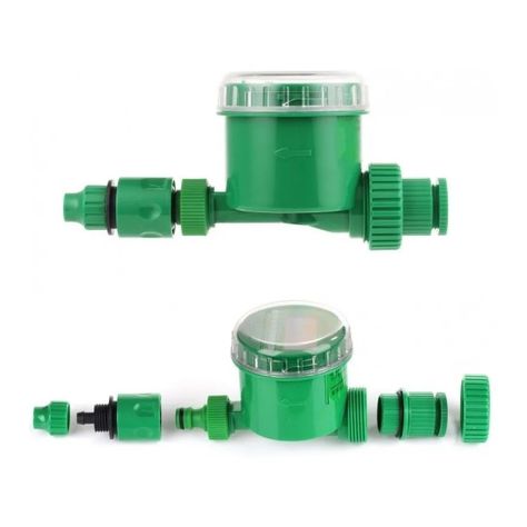 Llave doble 1/2 más programador de riego-3