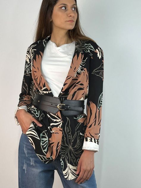 BLAZER RECTO ESTAMPADO -1