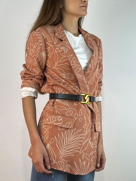 BLAZER RECTO ESTAMPADO -1