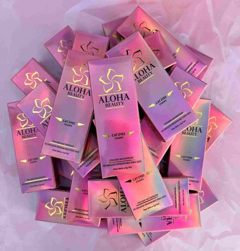 Delineador Cat Eyes Stamps CHOCOLATE (Kit 4 en 1) de Aloha Beauty-2