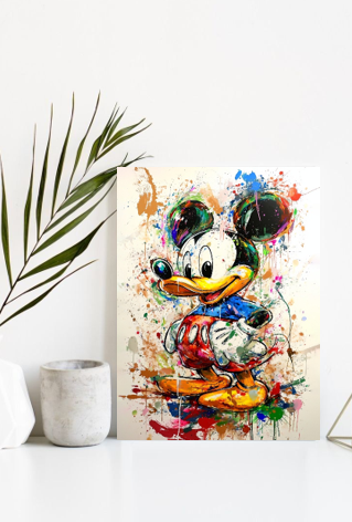 Cuadro Canvas Imagen Mickey Pato en lienzo 85x55 cm-1
