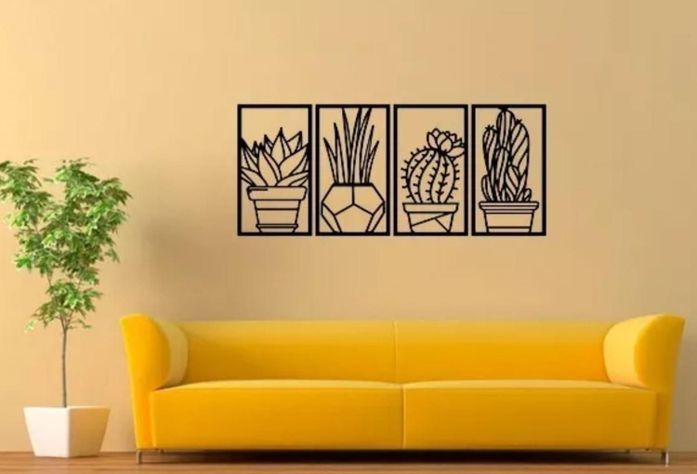 Cuadros Plantas Cactus En Madera Mdf-2