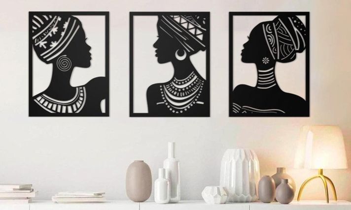 Cuadros Damas Africanas Pack 3 Unidades-0