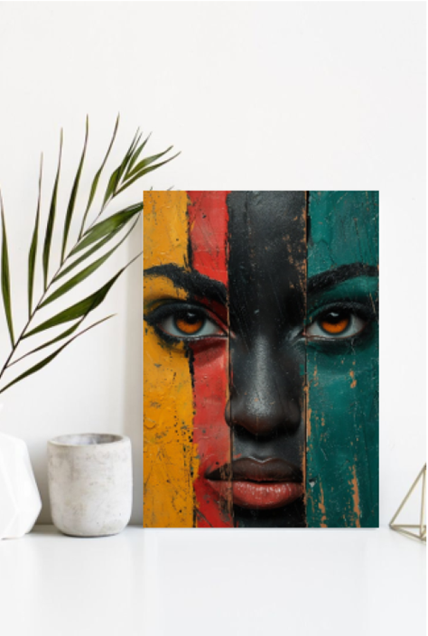 Cuadro Canvas Imagen Rostro en lienzo 85x55 cm-1