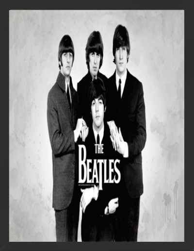 Cuadro Decorativo The Beatle con Marco y vidrio 30x40 CM-1