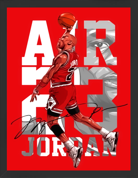 Cuadro Decorativo Jordan con Marco y vidrio 30x40 CM-1