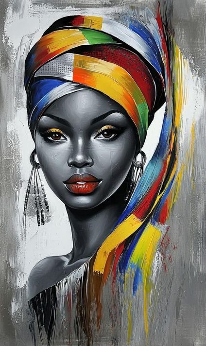 Cuadro Canvas Imagen Alma Africana en lienzo 85x55 cm-0