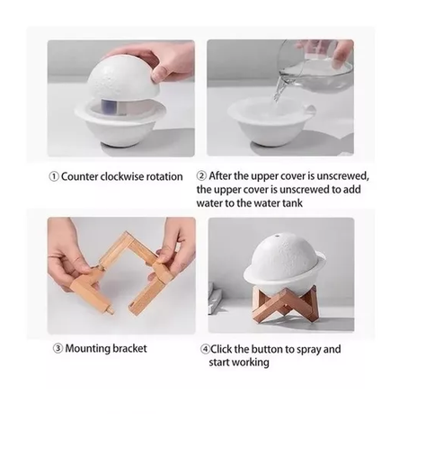Humidificador Aire Difusor Lámpara Saturno-1