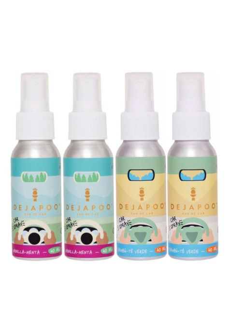 Eau De Car Spray Auto Dejapoo 2 Vainilla-menta 2 Bambu-0