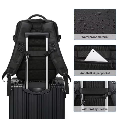 Mochila Viral de Viaje Notebook Multifunción Negocio Oficina Azul-2