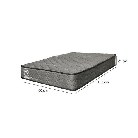 Colchón Roller Pro Resorte Bonnell 1 Plaza 90x190x21 Cms-3