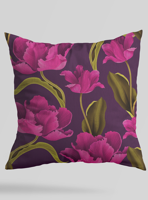 Funda de Cojín Tulipanes - 45 x 45 cm-0