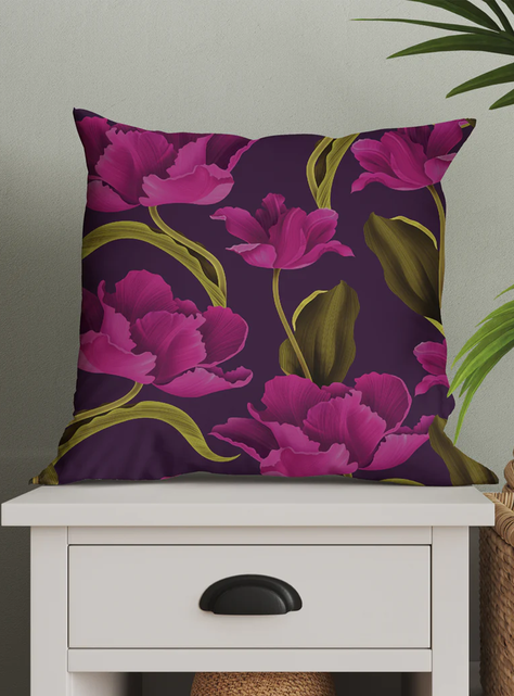 Funda de Cojín Tulipanes - 45 x 45 cm-1