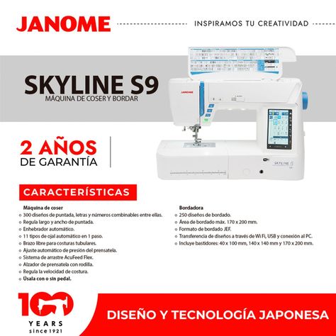 Máquina de coser y Bordar Skyline S9-3