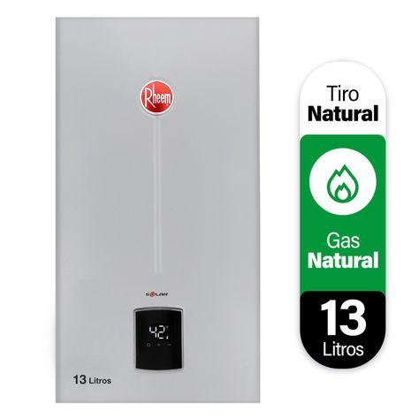 Calefont 13 litros Gas natural Tiro Natural Rheem-1