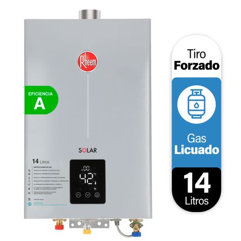 Calefont 14 litros Gas licuado Tiro forzado Rheem-1