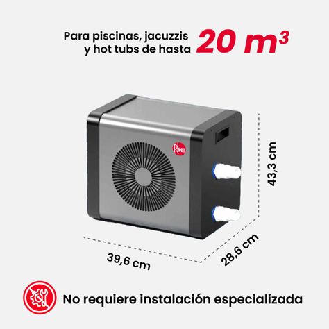 Bomba De Calor Piscina Crosswind 20m3 Rheem-1