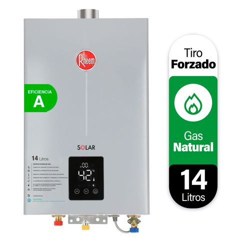 Calefont 14 litros Gas natural Tiro forzado Rheem-1