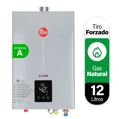 Calefont 12 litros Gas natural Tiro forzado Rheem-1