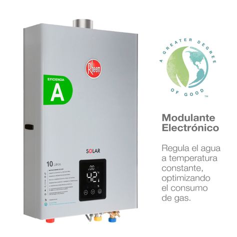 Calefont 10 litros Gas natural Tiro forzado Rheem-3