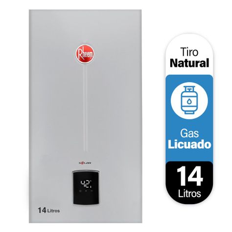 Calefont 14 litros Gas licuado Tiro Natural Rheem-1