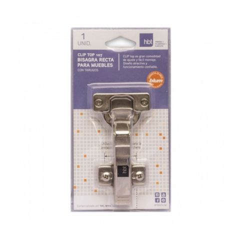 Bisagra con Plancheta Cliptop 107° Recta BLUM-1