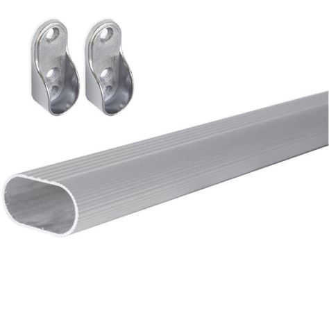 Pack Barra Closet 1000 mm más soportes hbt Aluminio-0