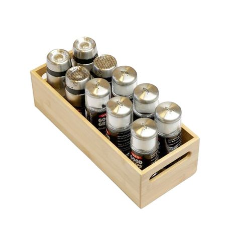 Caja Bambú Natural hbt Tamaño XS 35x14x10 cm-0