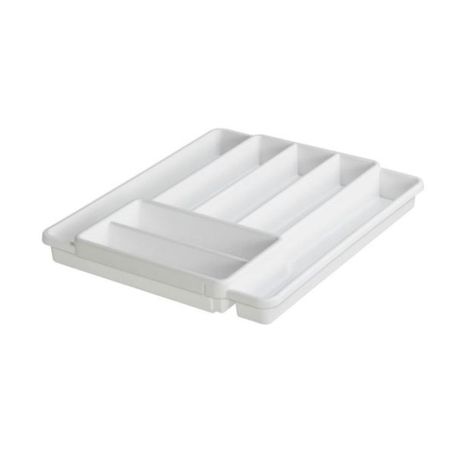 Cubertero Domino 7 Compartimentos 40 cm ROTHO Blanco-0