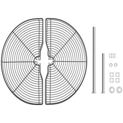 Rotonda Media Luna Puerta 450 mm Antracita-0