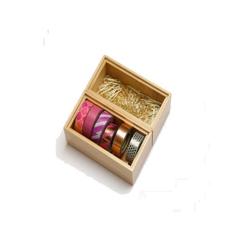 2 Cajas Apilables Bambu Natural hbt Tamaño XS 14x7x5 cm-0