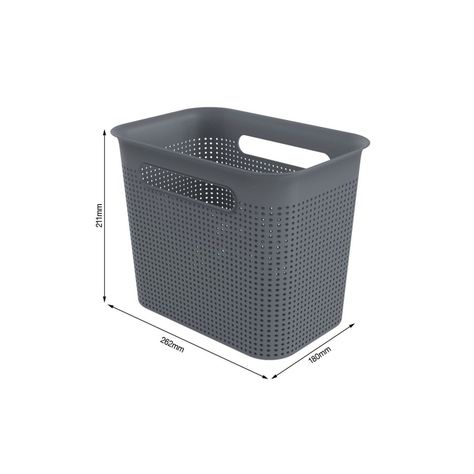 Caja Brisen 7 Lt 26x21x18 cm ROTHO Antracita-1