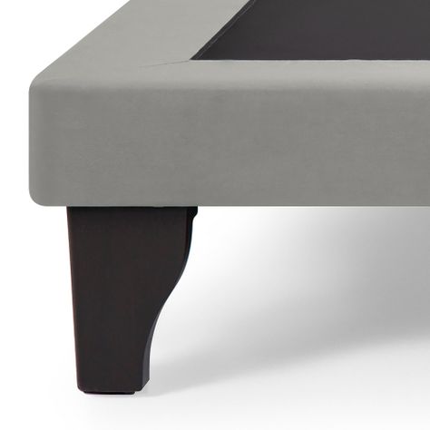 Base de Cama Europea Felpa Gris 1.5 plazas-1